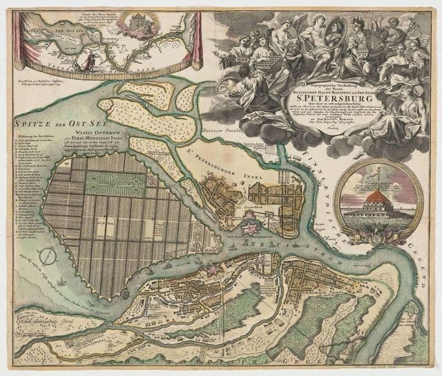 Petersburgse antieke kaart